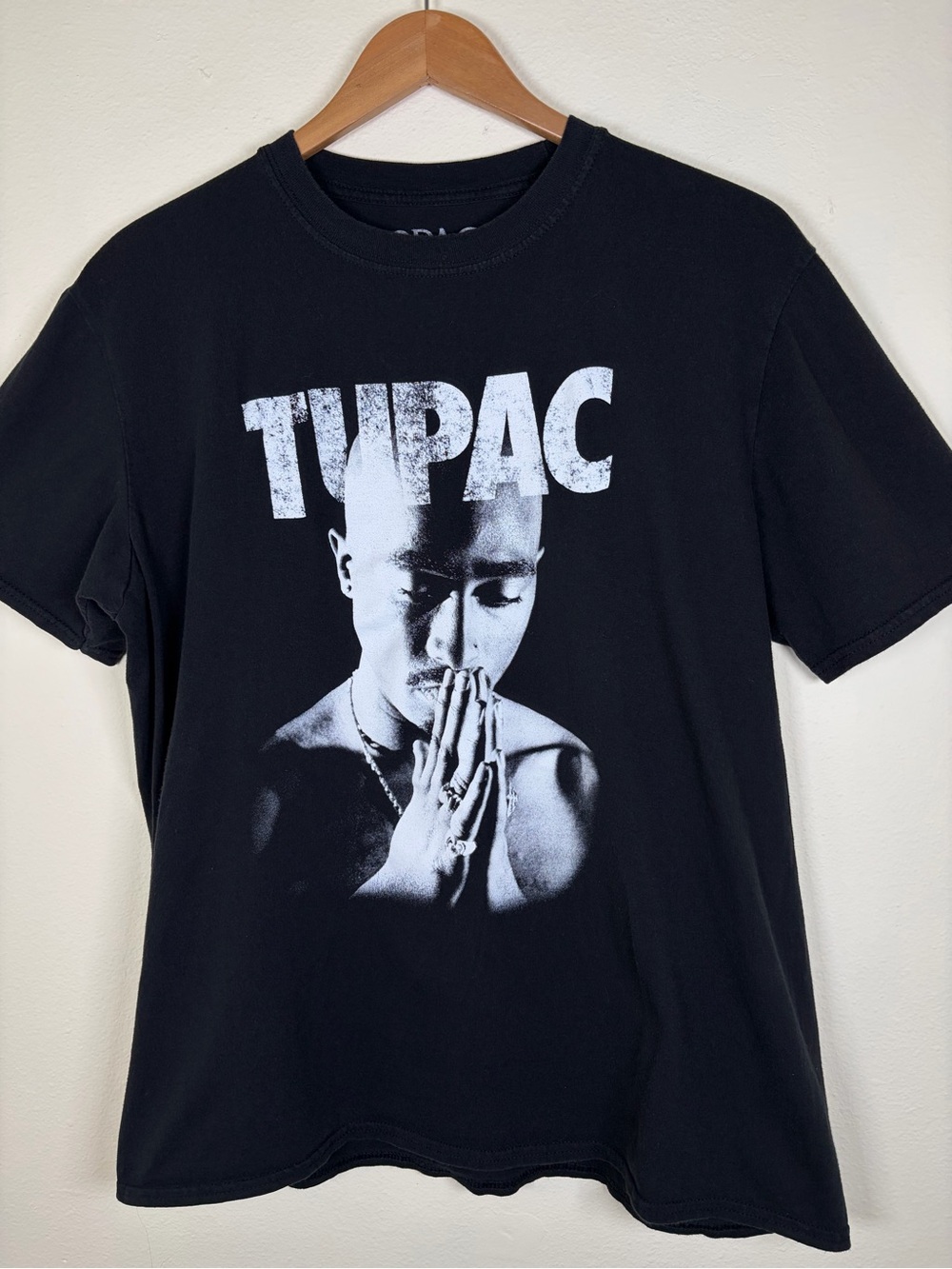 2Pac Tupac Shakur Large Black Graphic T-Shirt Hip Hop Rap Music Tee